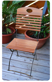Biergartenstuhl ohne Armlehne Landhaus